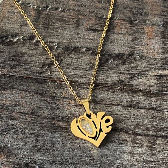 NEW Script Love Shaker Necklace - Picture 6 of 12